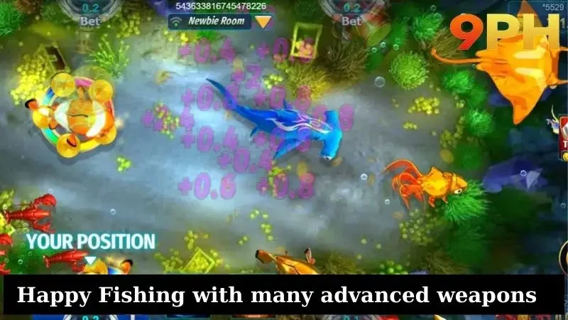 Happy Fishing with many advanced weapons