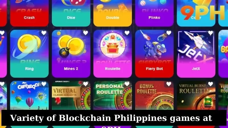 Variety of Blockchain Philippines games at 9PH